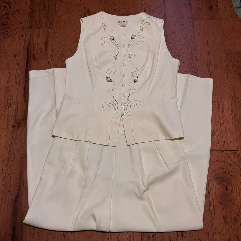 J.B.S. Cream Embroidered Vest